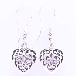 Earring Heart Plain 14mm.