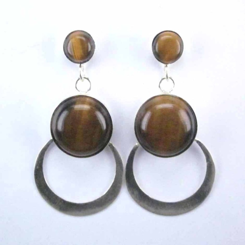 Ea Sun Moon 2 stones Tiger Eye