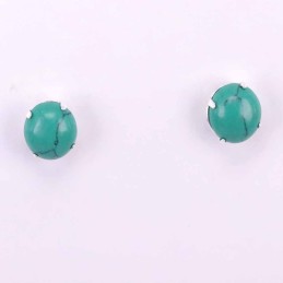 Ea cabochon Stone 8mm. Turquoise Color