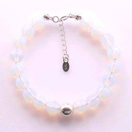 Bracelet Ball 8mm.with 8mm.ball plain Syn.Moon Sto