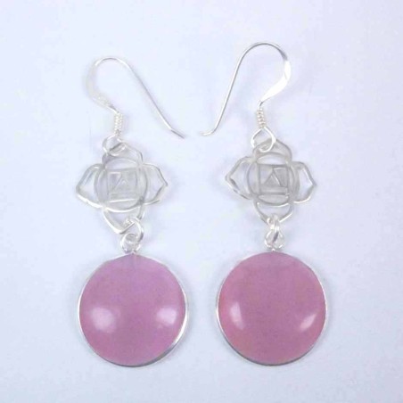 Earring Round Cat Eye Stone