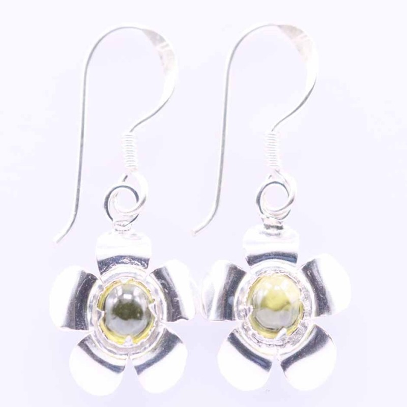 Earring Flower Chakras Stone
