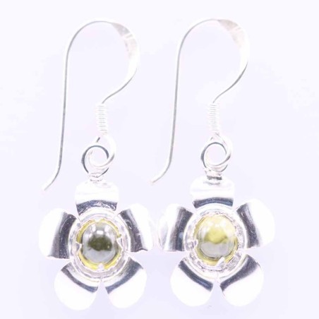 Earring Flower Chakras Stone