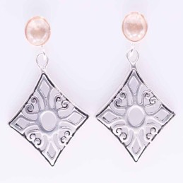 Earring Square with Circonia Stone