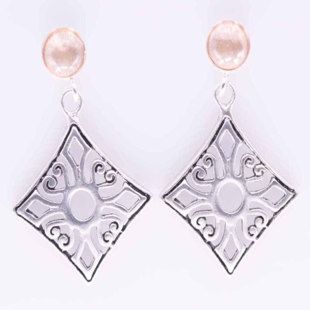 Earring Square with Circonia Stone