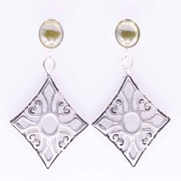 Earring Square with Circonia Stone