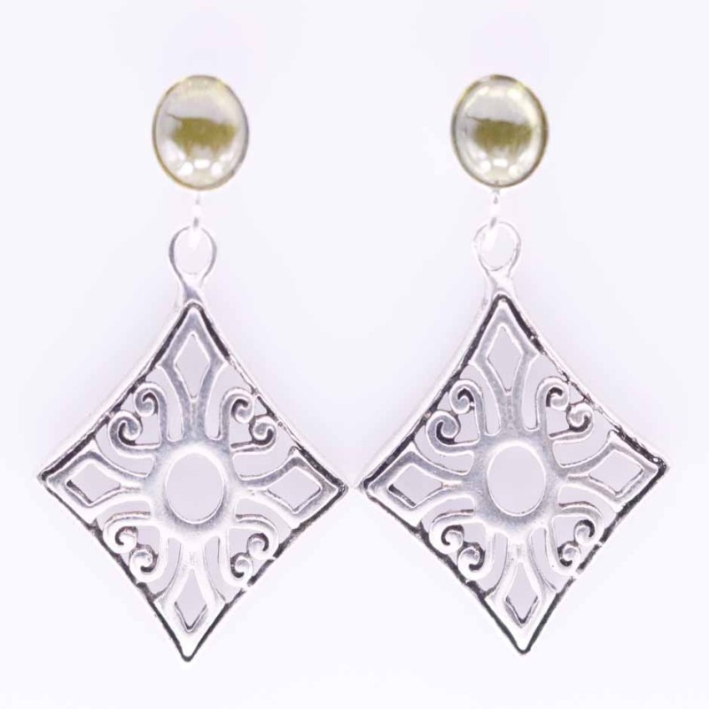 Earring Square with Circonia Stone