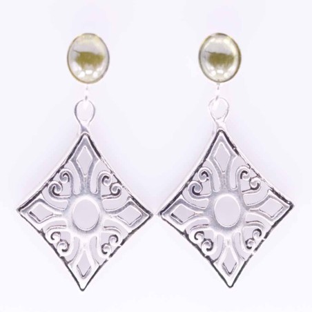 Earring Square with Circonia Stone