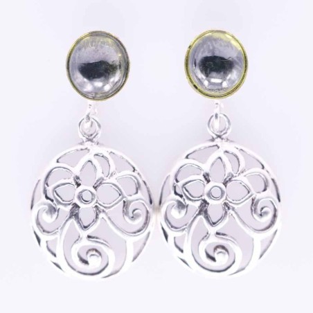 Earring Round with Circonia Stone