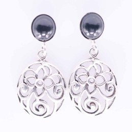 Earring Round with Circonia Stone
