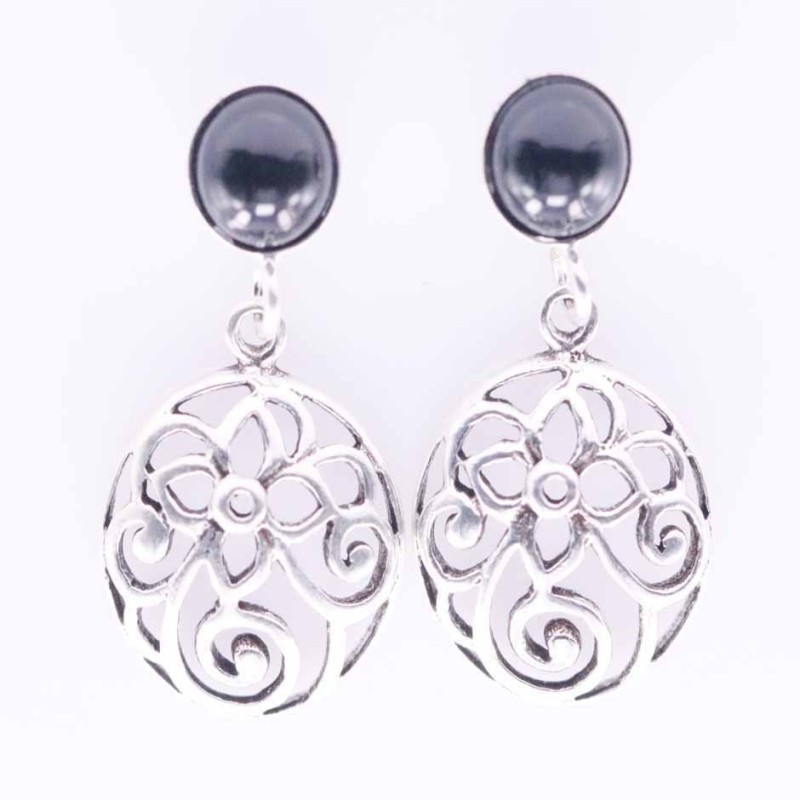 Earring Round with Circonia Stone