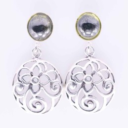 Earring Round with Circonia Stone