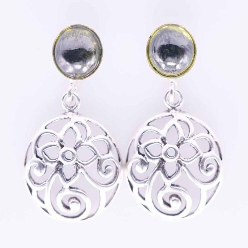 Earring Round with Circonia Stone