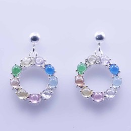 Earring Round ball 4mm. 15mm. Chakras