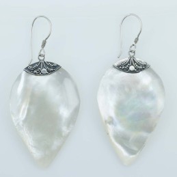 Earring Drop 23x53mm. MOP Shell