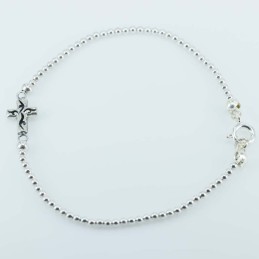 Bracelet ball plain with pendant Cross