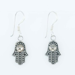 Earrings Hand With Stone Hook