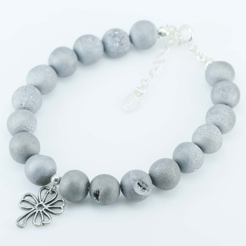 Bracelet Ball 8mm. Agate Stone