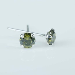 Ea c.z. rd 4mm. Peridote Color
