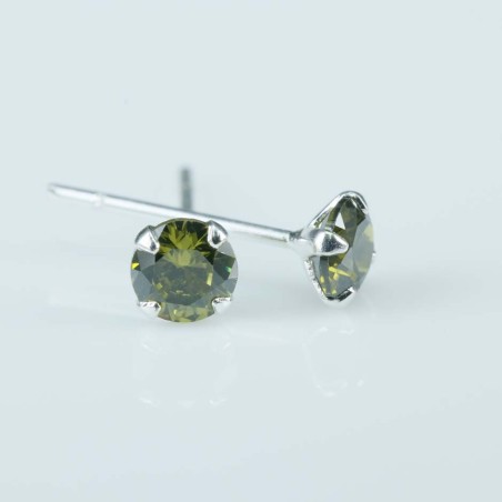 Ea c.z. rd 4mm. Peridote Color