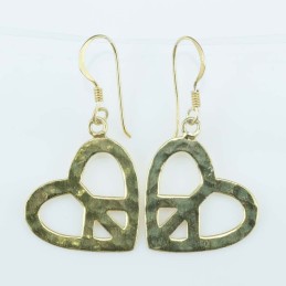 Earring 23mm. Plain Gold Color