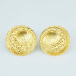 Earring 18mm. Plain Gold Color