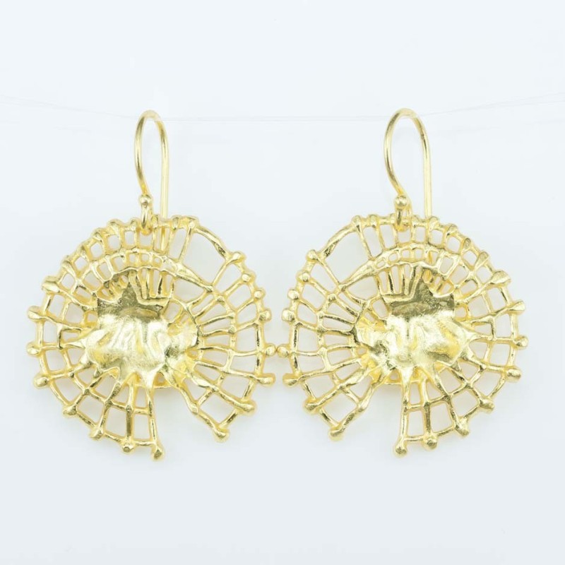 Earring 26mm. Plain Gold Color