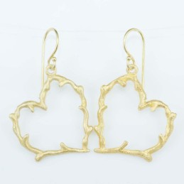 Earring 26x30mm. Plain Gold Color
