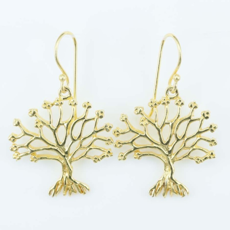 Earring 24x27mm. Plain Gold Color