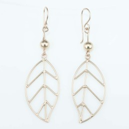 Earring 16x36mm. Plain Pink Color