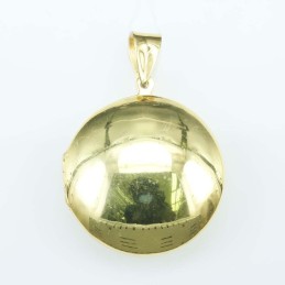 Pendant Round 35mm. Gold Plain
