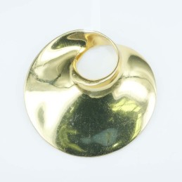 Pendant 32mm. Gold Plain