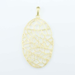 Pendant 21x46mm. Gold Plain