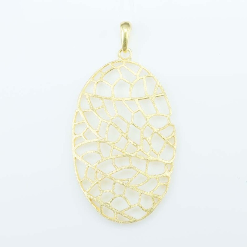 Pendant 21x46mm. Gold Plain