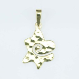 Pendant 15mm. Gold Plain
