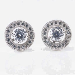 Earring Round 10mm. Circonia