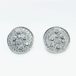 Earring Round 11mm. Circonia