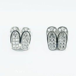 Earring Feet Flow 9mm. Circonia