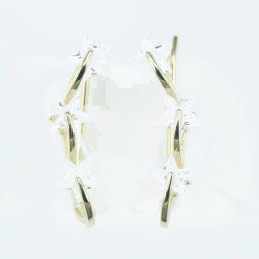 Earring Star 5x21mm. Circonia gold