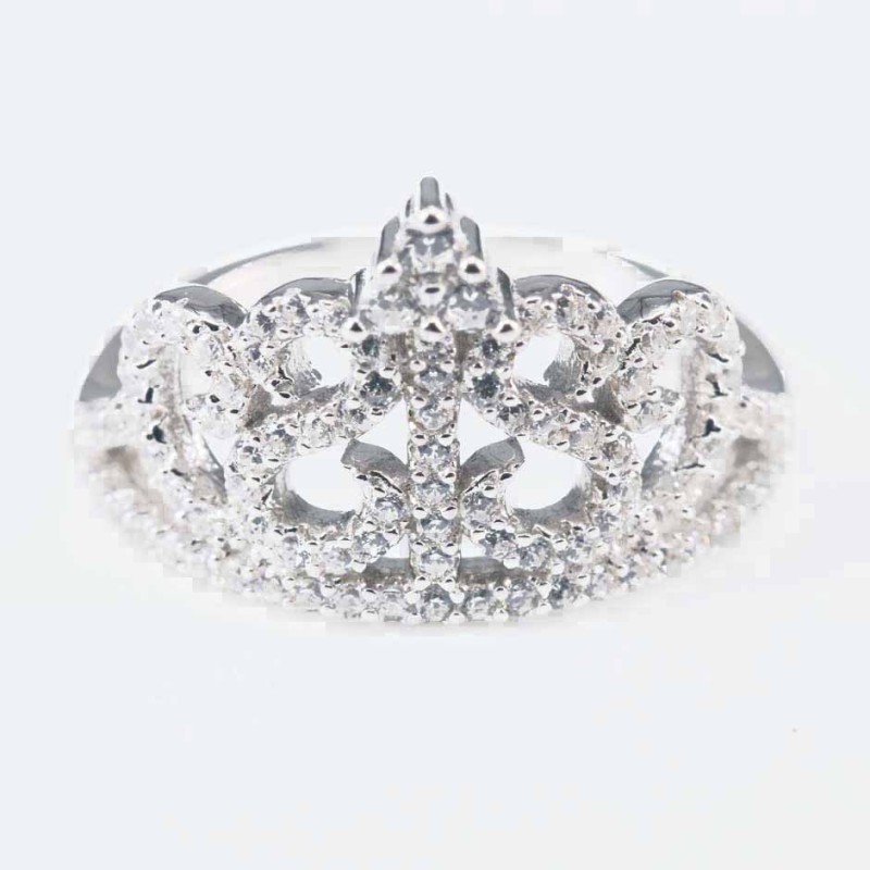 Ring Crown 15mm. Circonia