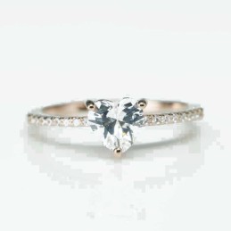 Ring  heart 7mm.  rose  Criconia