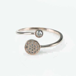 Ring  round  11mm.  rose  Circonia