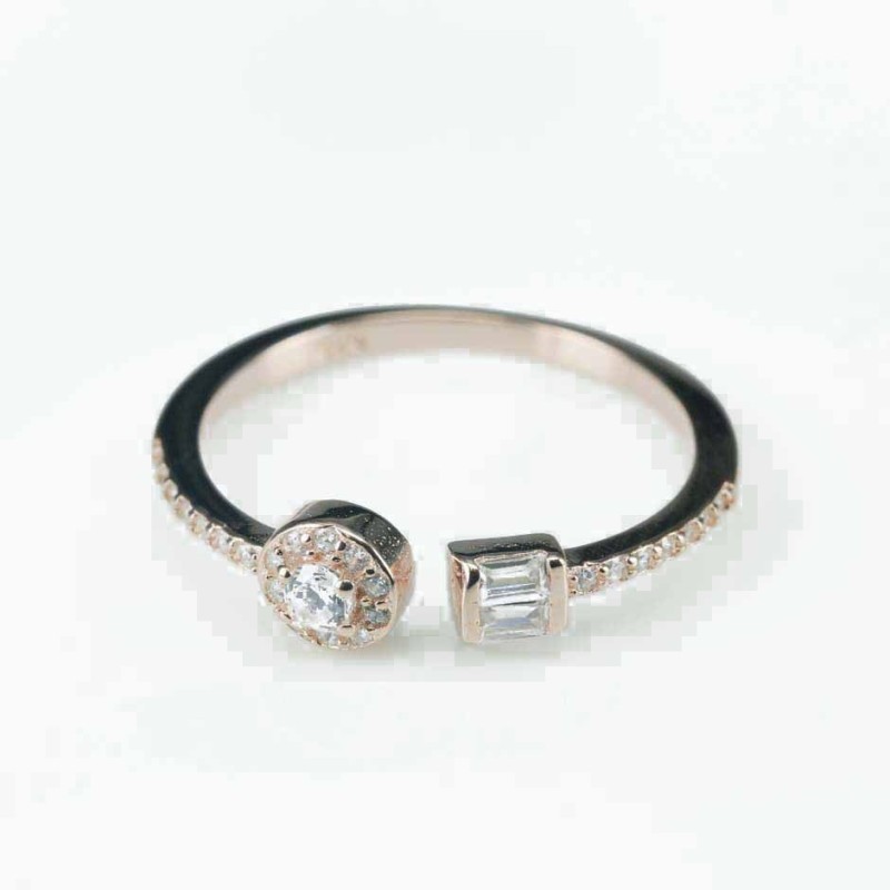 Ring  round  5mm.  rose  Circonia