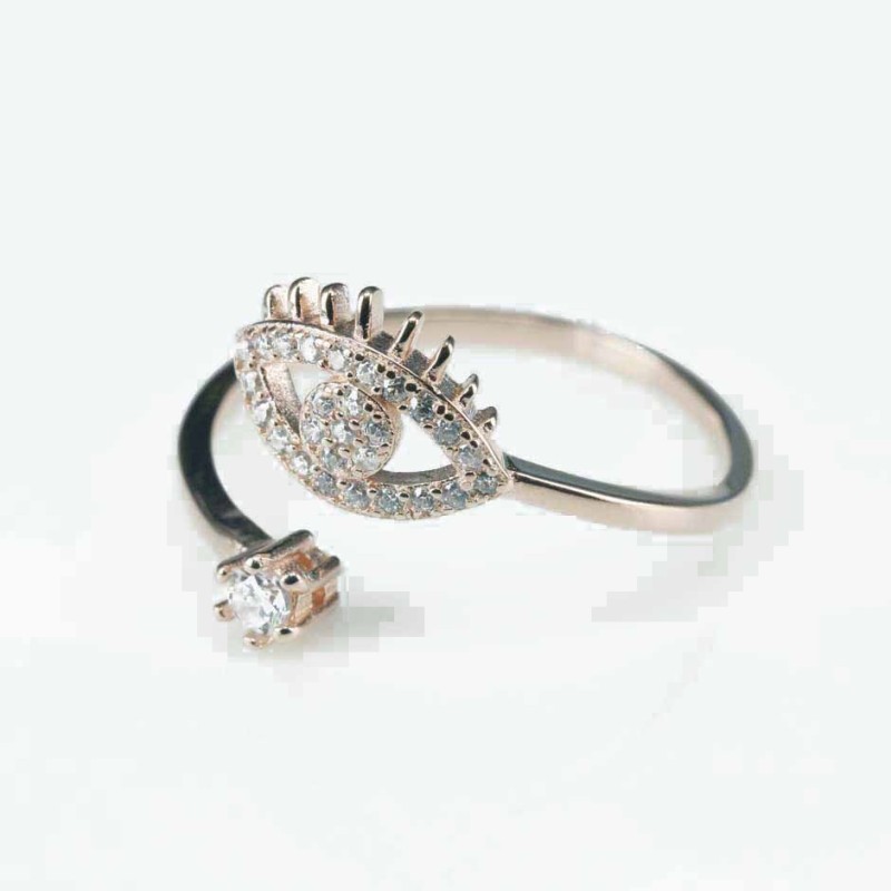 Ring  eye  11mm.  rose  Circonia