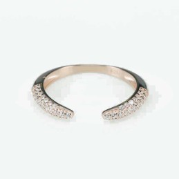 Ring    4mm.  rose  Circonia