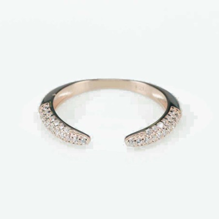 Ring    4mm.  rose  Circonia