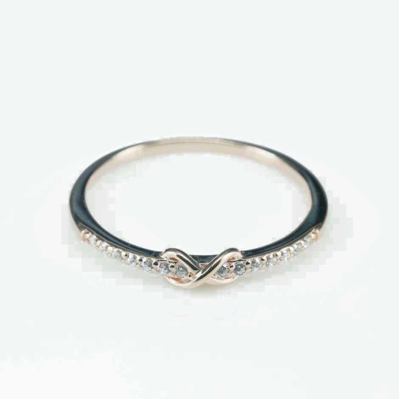 Ring  infinity  4mm.  rose  Circonia
