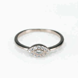 Ring   rhombus  6mm.  rose  Circonia