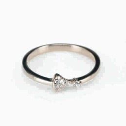 Ring   5mm.   rose  Circonia