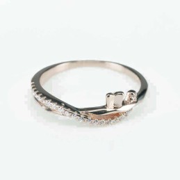 Ring   7mm.   rose  Circonia